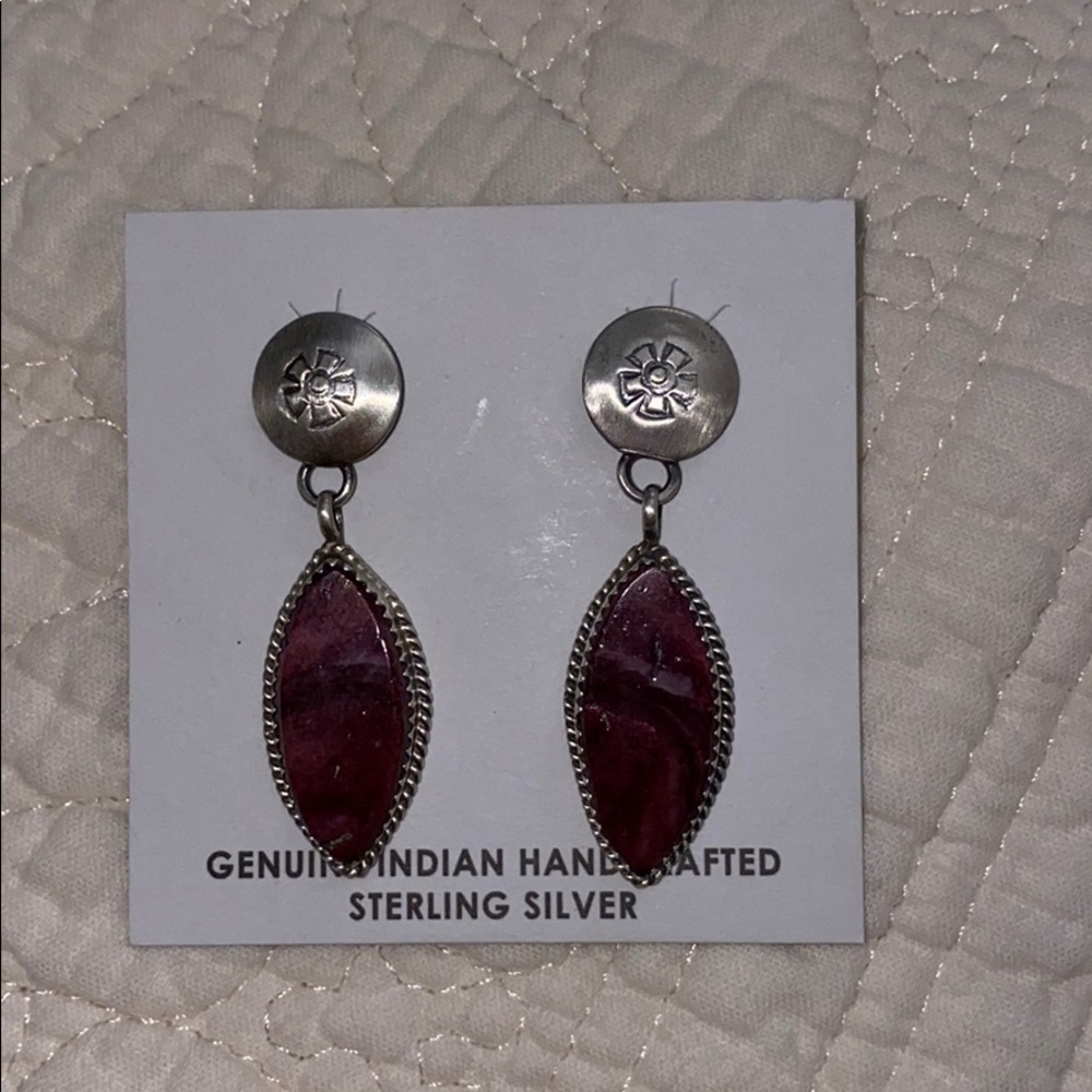 Purple Spiny Oyster Earrings